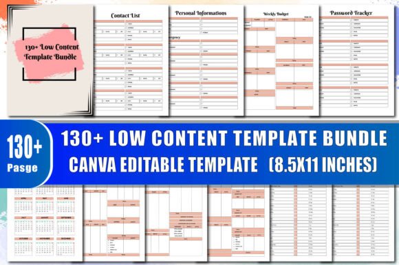 130 Low Content Template Bundle