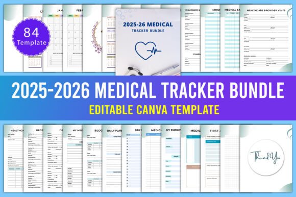 2025-2026 Medical Tracker Bundle: Your All-in-One Health Management Tool