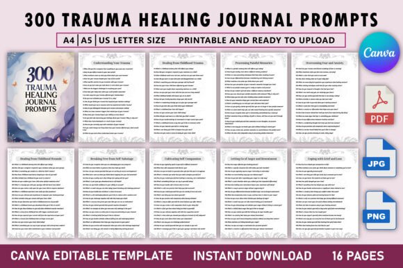 300 Trauma Healing Journal Prompts: A Powerful Tool for Emotional Recovery