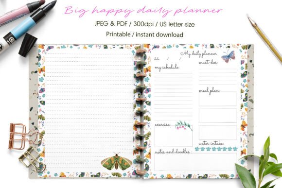 Big Happy Planner Daily Planner Pages