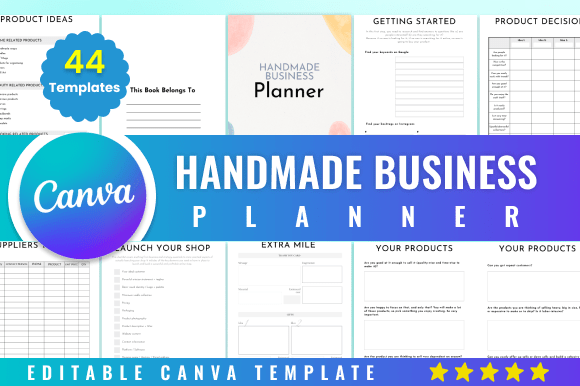 Editable Handmade Business Planner: A Comprehensive Tool for Creative and Productive Workflows