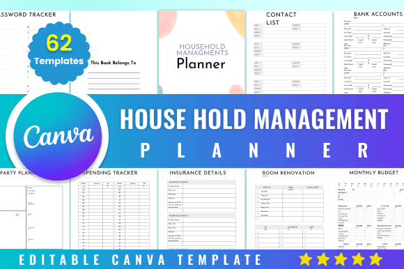 Editable Household Management Planner