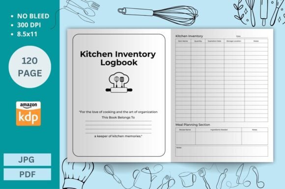 Kitchen Inventory KDP Interior: A Practical Print-Ready Tool for Organized Food Tracking