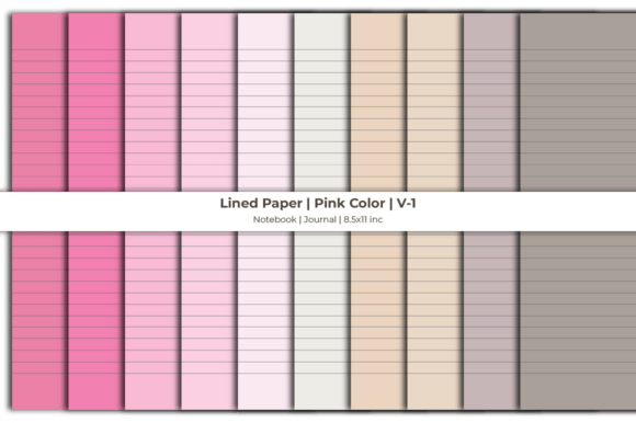 Lined Paper Pink Color