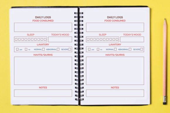 Pet Care Daily Log Book Sheet
