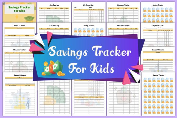 Printable Savings Planner for Kids Canva