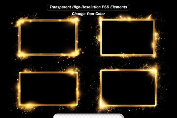 PSD Realistic Golden Frame Design: Elevating Visual Storytelling Through Light and Structure