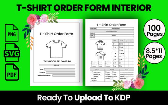 T-Shirt Order Form Interior
