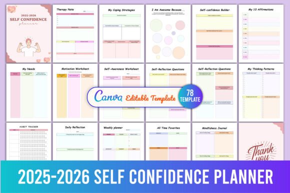 The Ultimate 2025-2026 Self Confidence Planner: Build Confidence with Daily Tools and Reflections